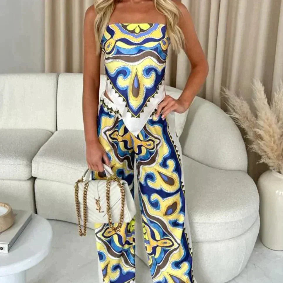 Clarina Zweiteiliges Bandeau-Top Set