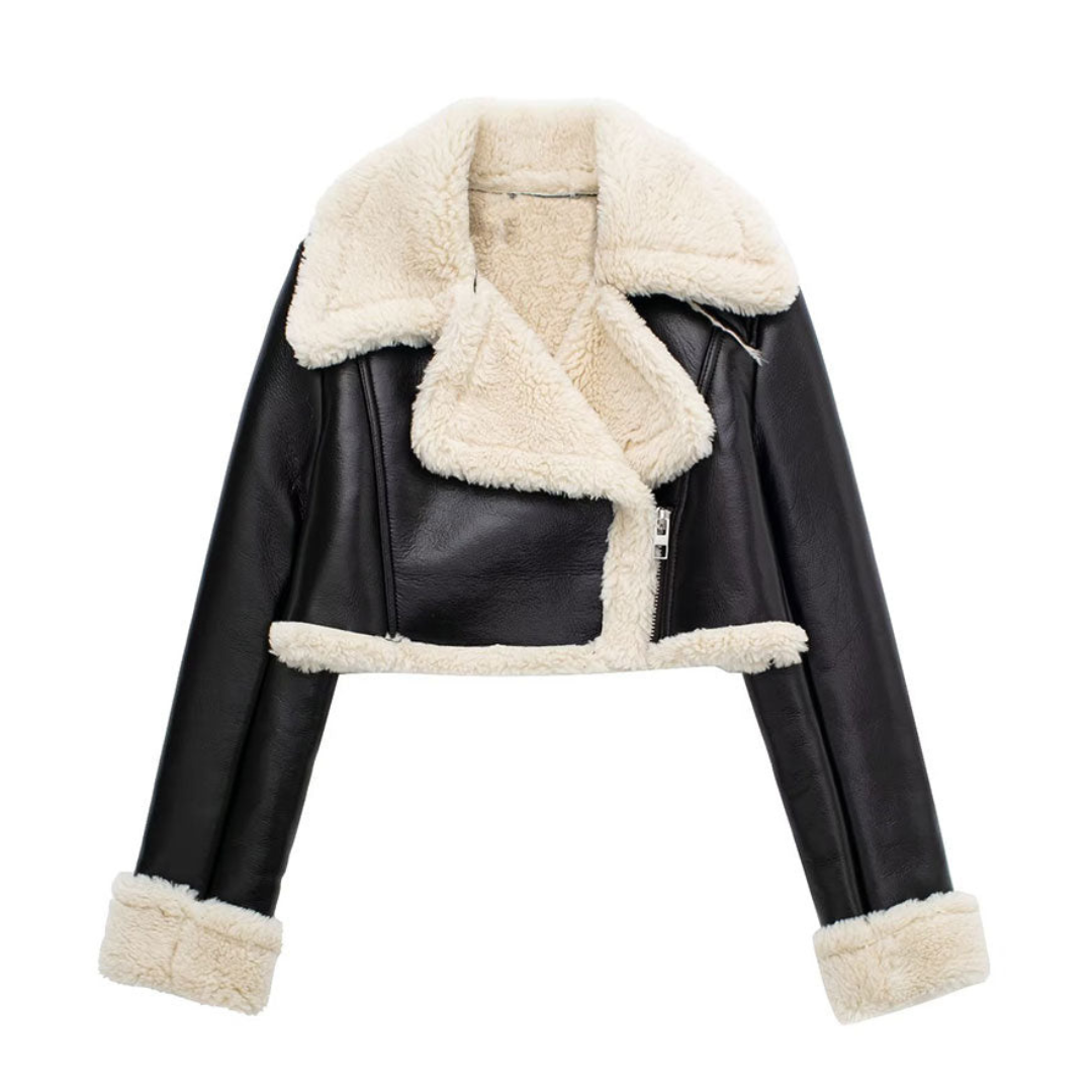 Krohn-e | Warme Kunstlederjacke