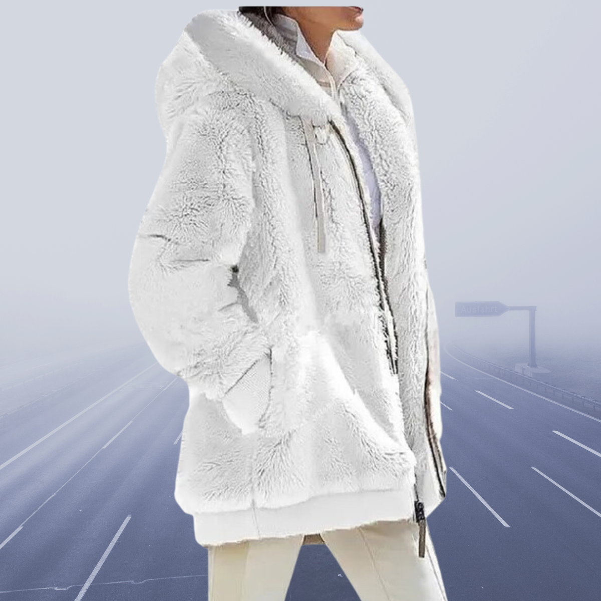 Krohn-e | Lässige Fleece-Weste mit Kapuze