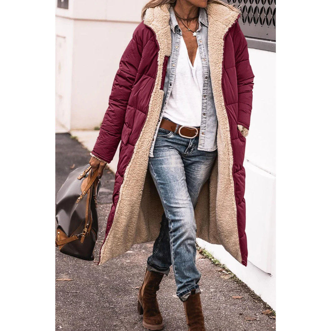 Krohn-e | Gloria Damen Winter Puffer Trenchcoat Lang