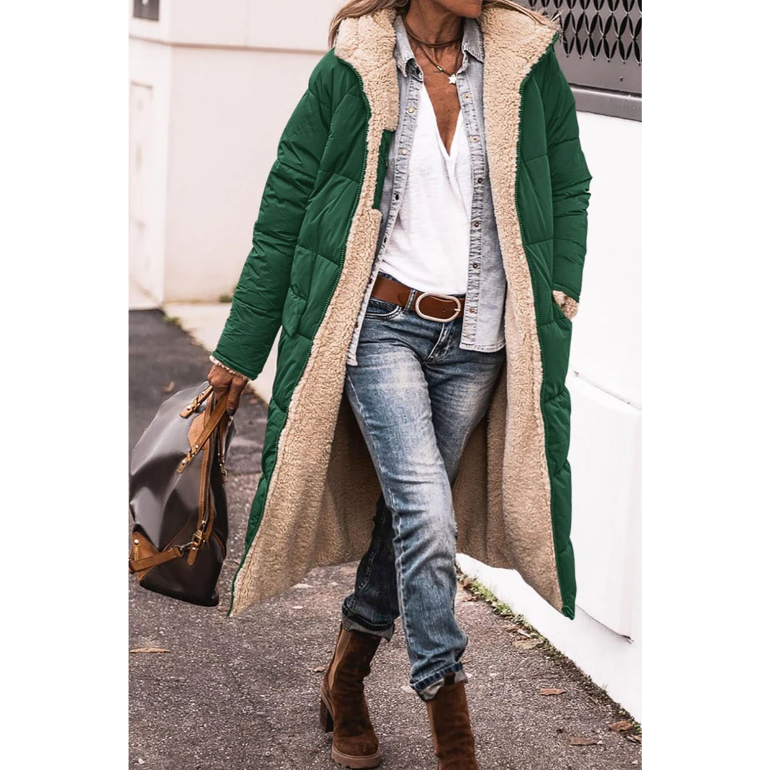 Krohn-e | Gloria Damen Winter Puffer Trenchcoat Lang