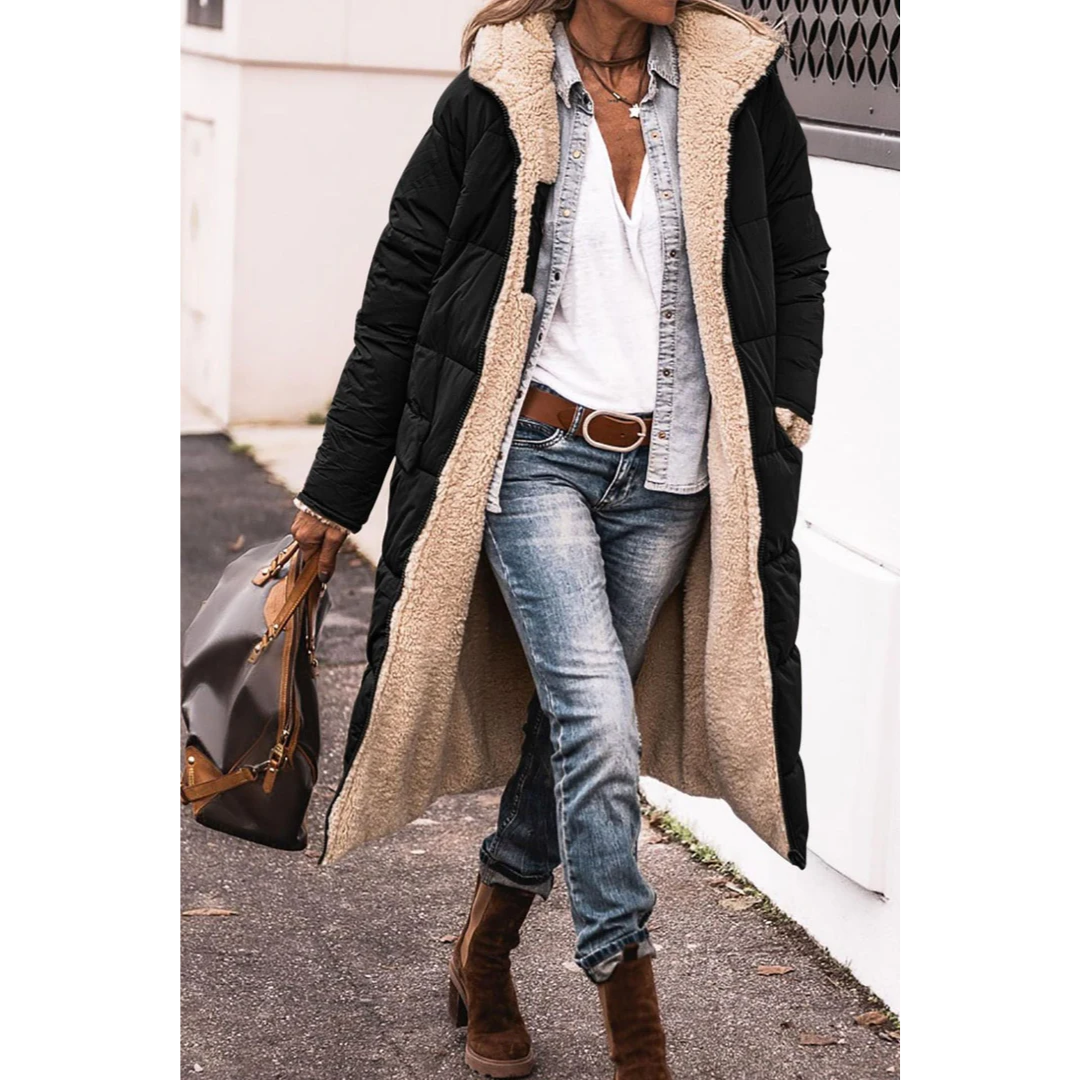Krohn-e | Gloria Damen Winter Puffer Trenchcoat Lang
