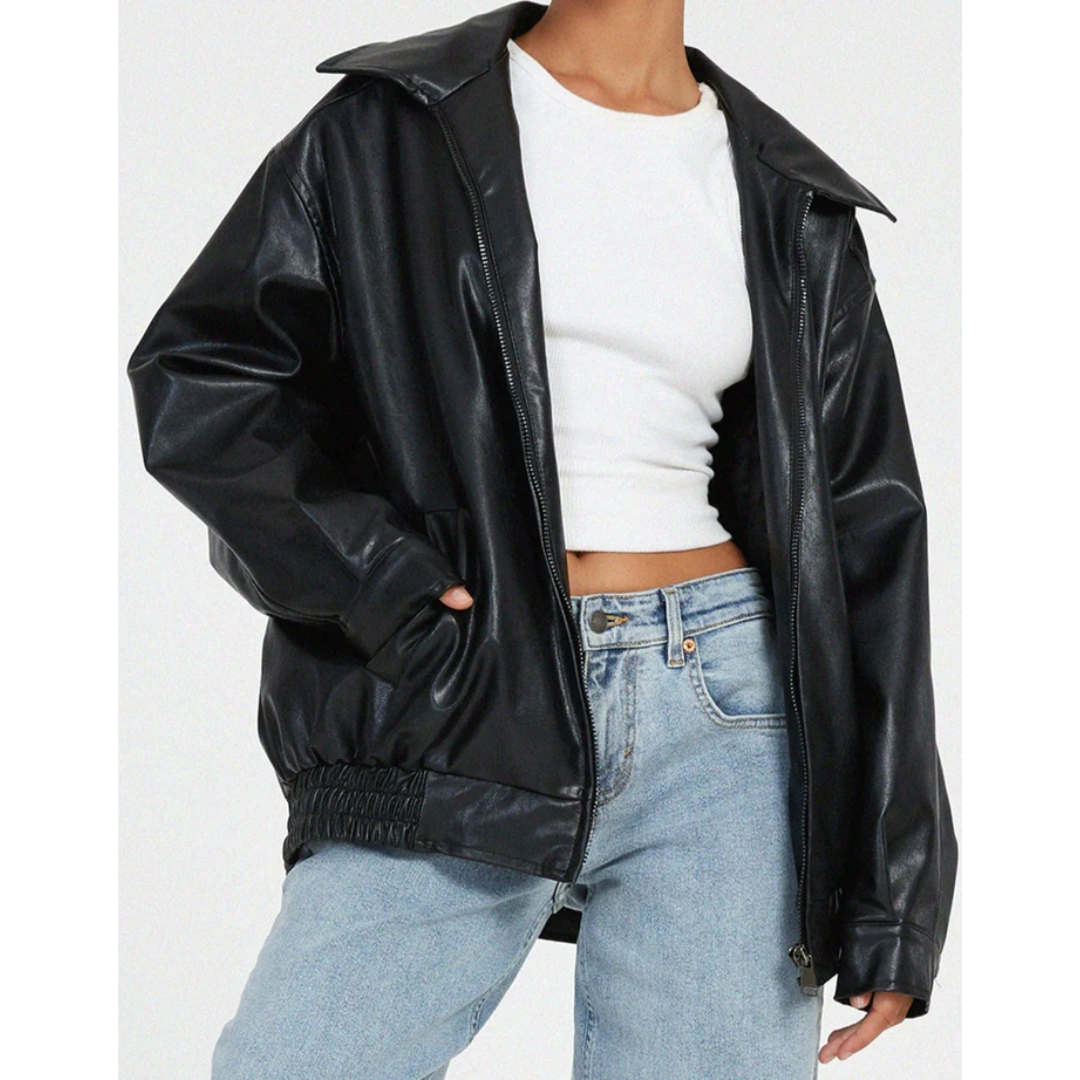 Oversized Damen Bomberjacke im klassischen Stil