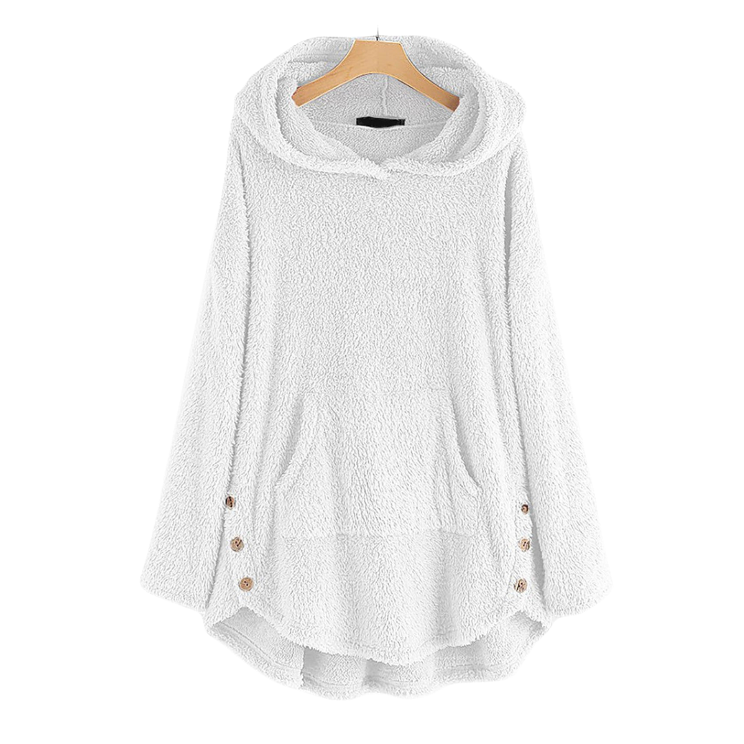 Superweicher und warmer Teddy-Kapuzenpullover von Fudus