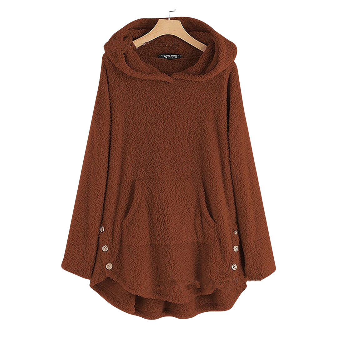 Superweicher und warmer Teddy-Kapuzenpullover von Fudus