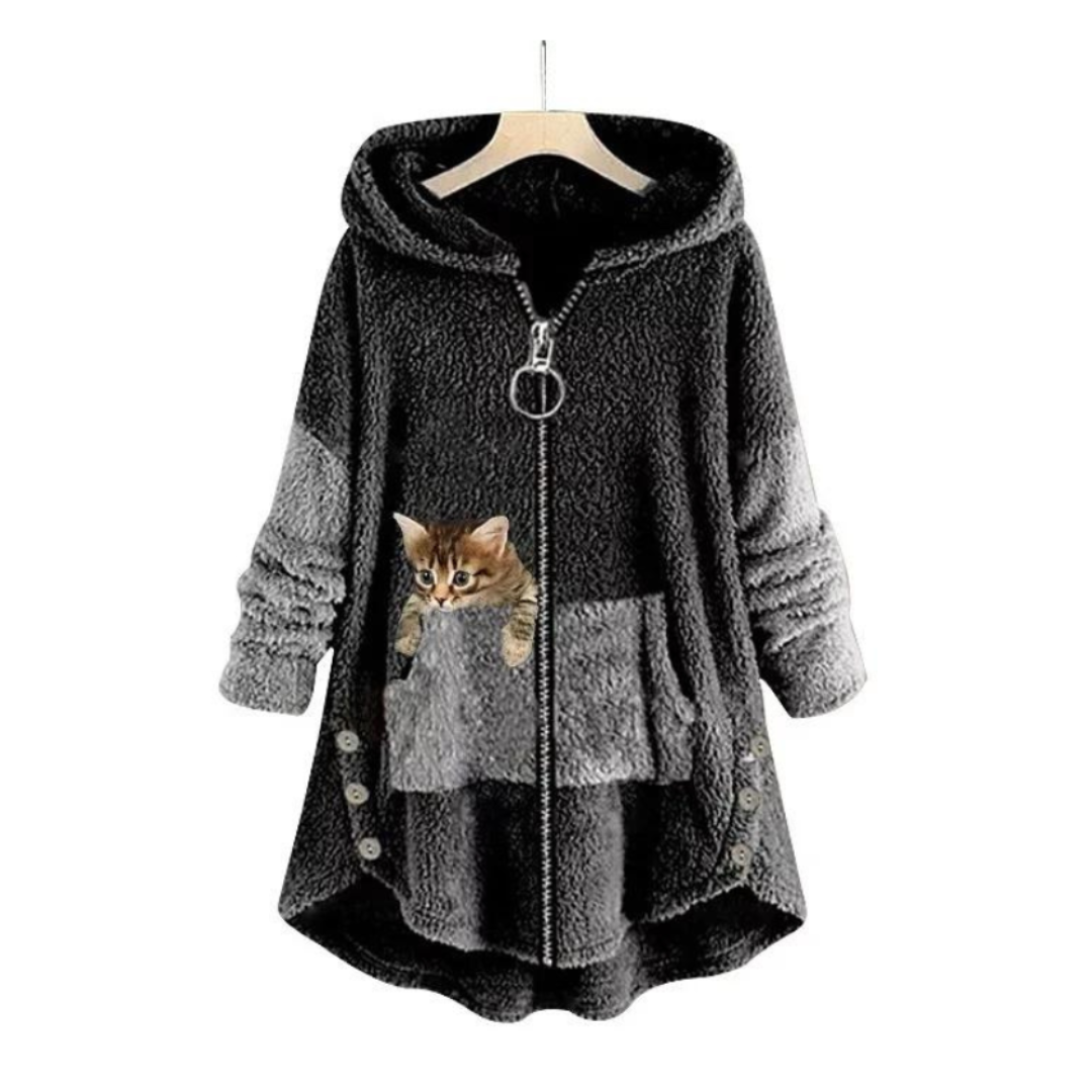 Superweicher und warmer Teddy-Kapuzenpullover von Fudus