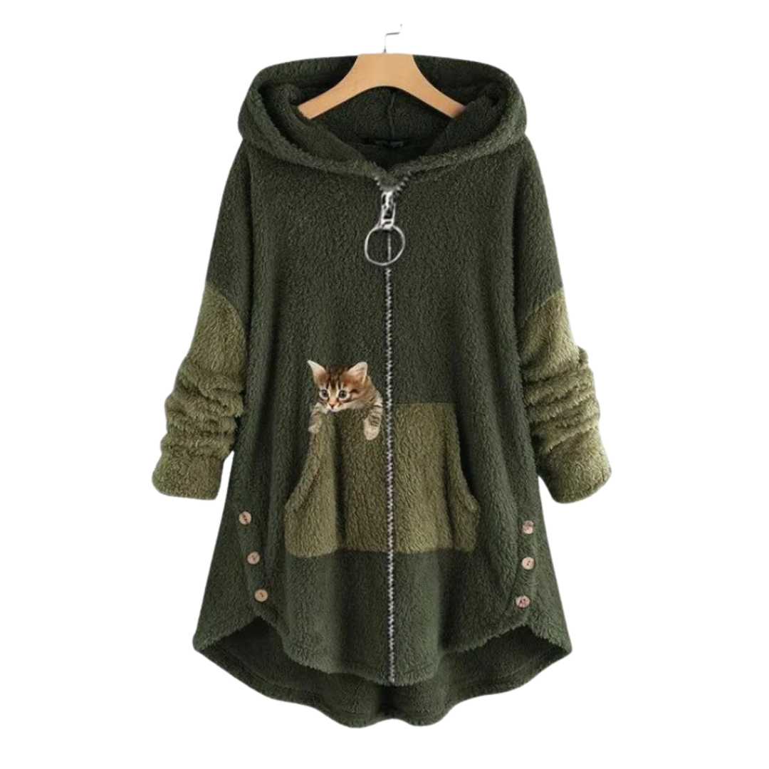 Superweicher und warmer Teddy-Kapuzenpullover von Fudus