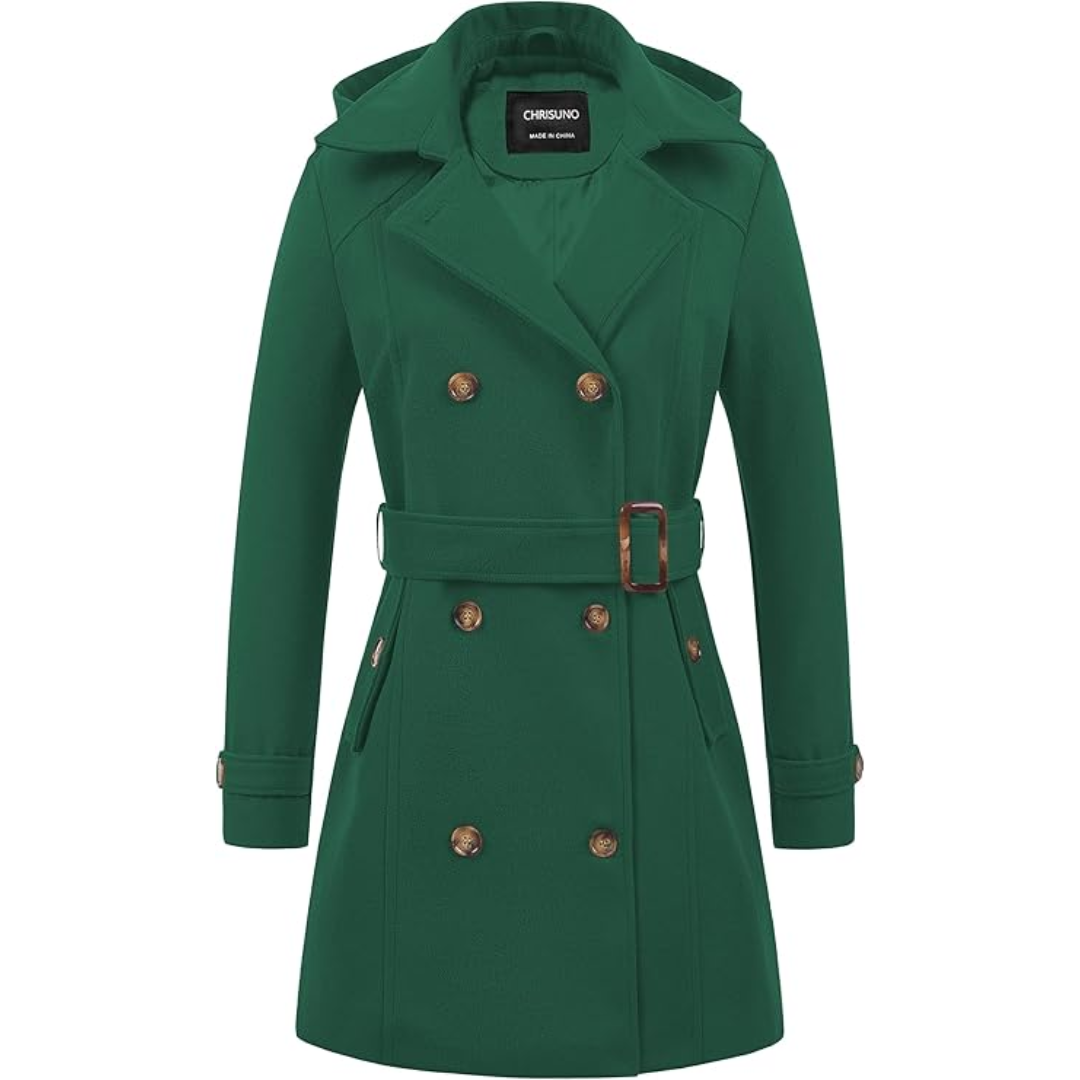 Krohn-e | Damen gepolsterter Winter-Trenchcoat mit Kapuze