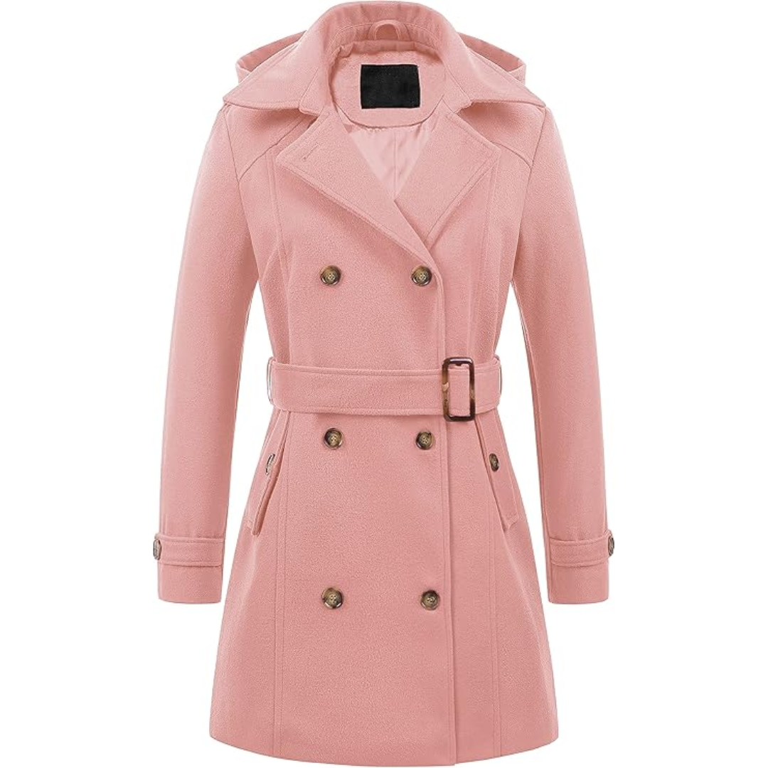 Krohn-e | Damen gepolsterter Winter-Trenchcoat mit Kapuze