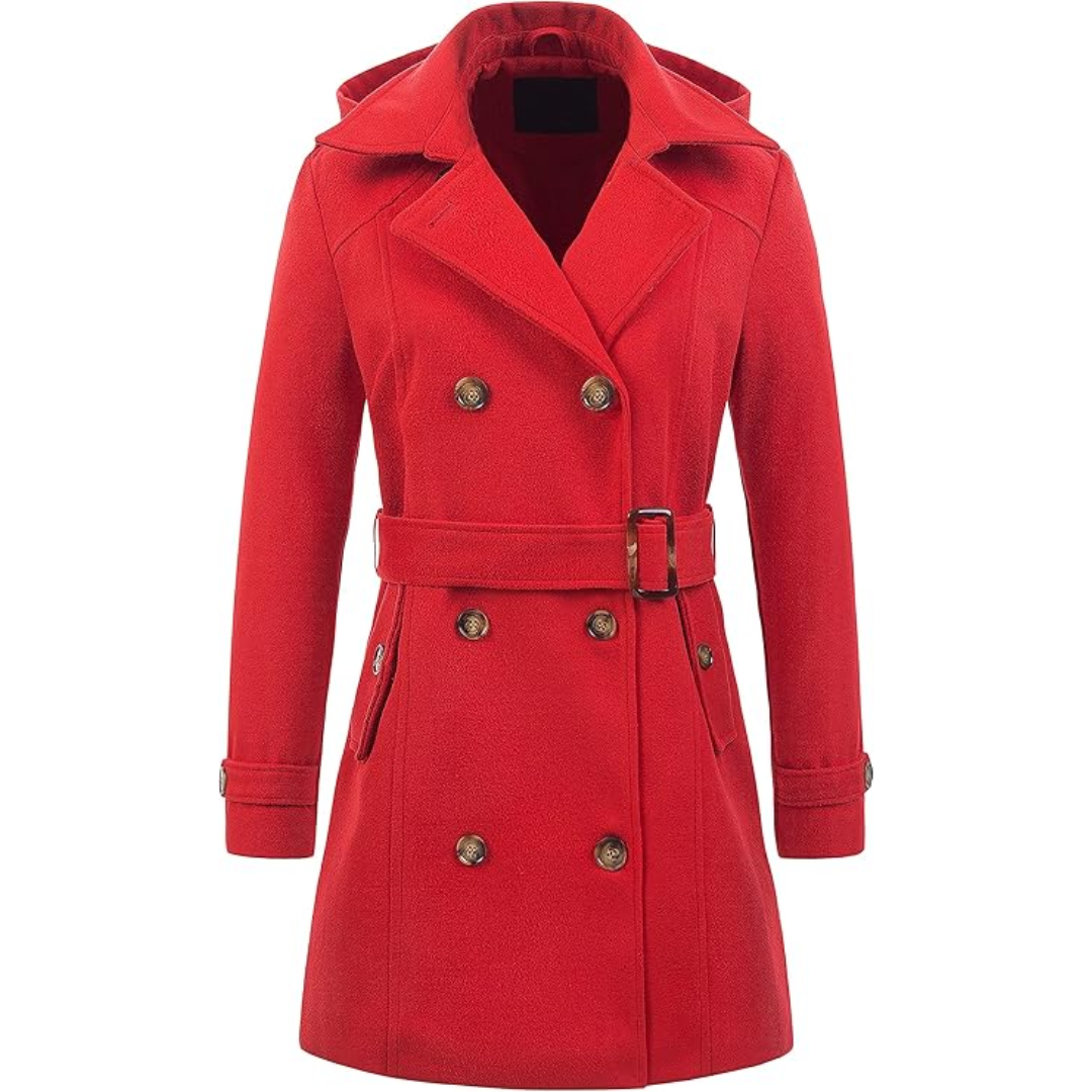 Krohn-e | Damen gepolsterter Winter-Trenchcoat mit Kapuze