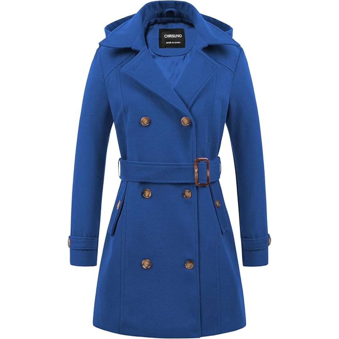 Krohn-e | Damen gepolsterter Winter-Trenchcoat mit Kapuze