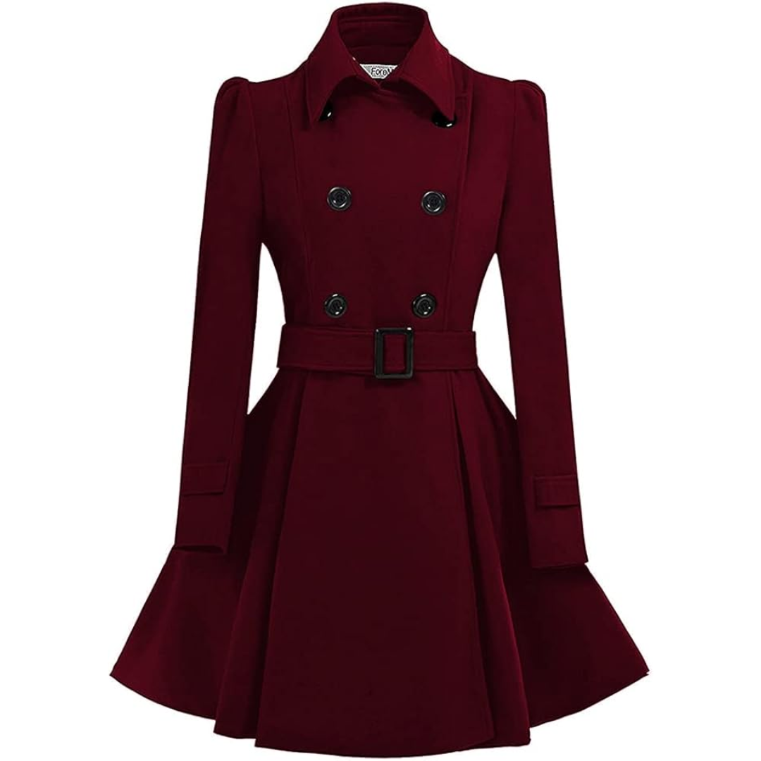 Krohn-e | Wol Peacoat mit Gürtel