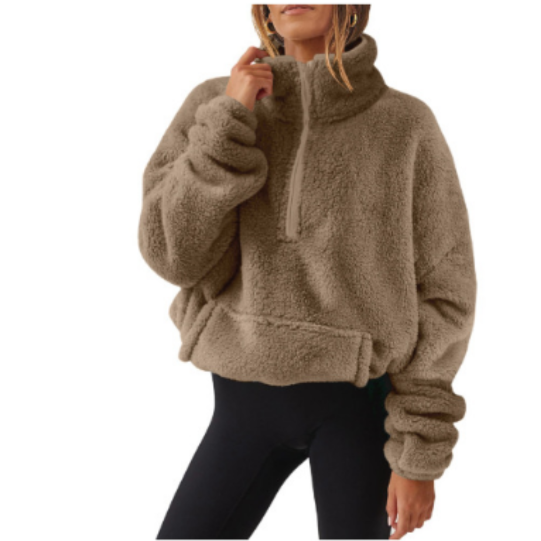 Krohn-e | Pullover Warm für Frauen Teddy