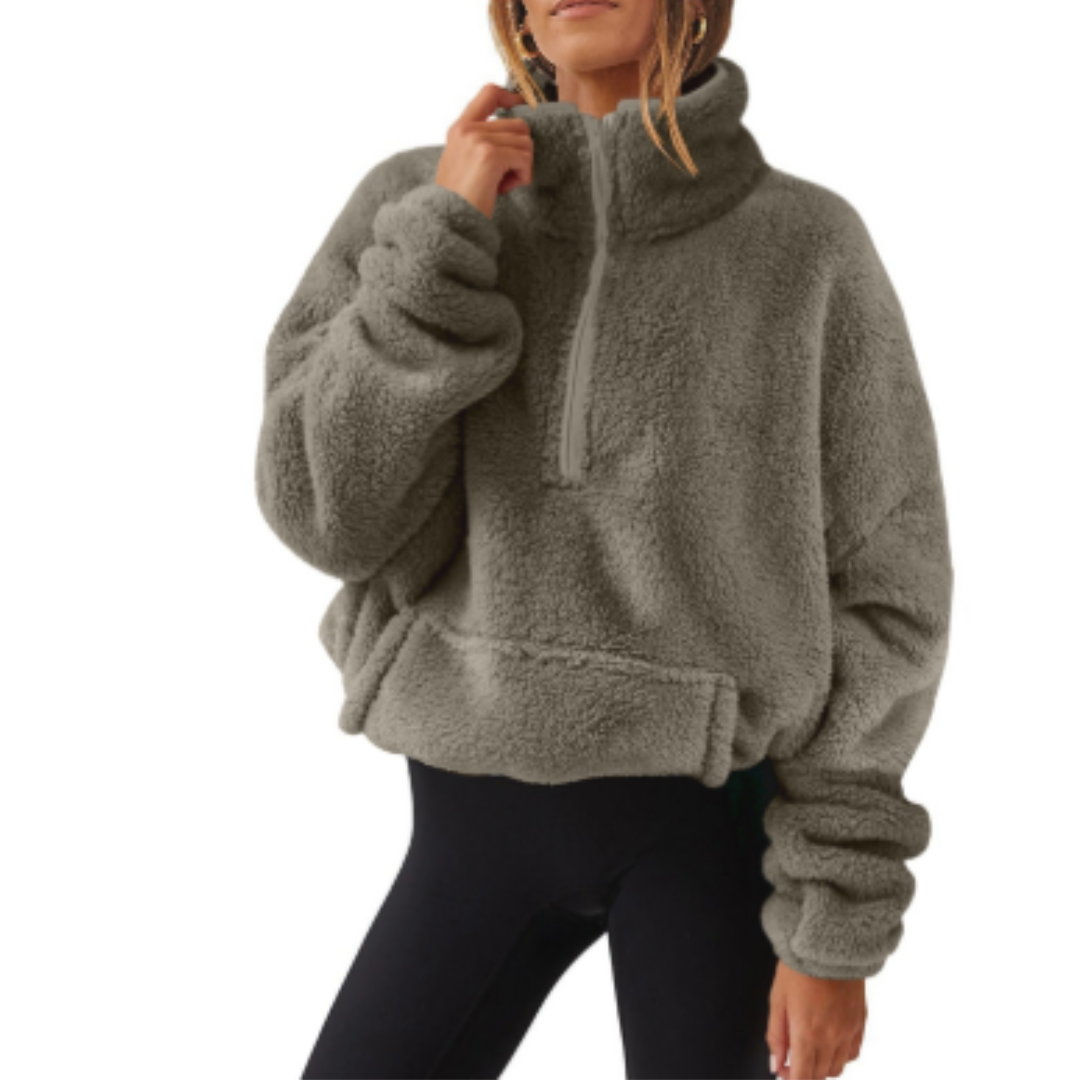 Krohn-e | Pullover Warm für Frauen Teddy