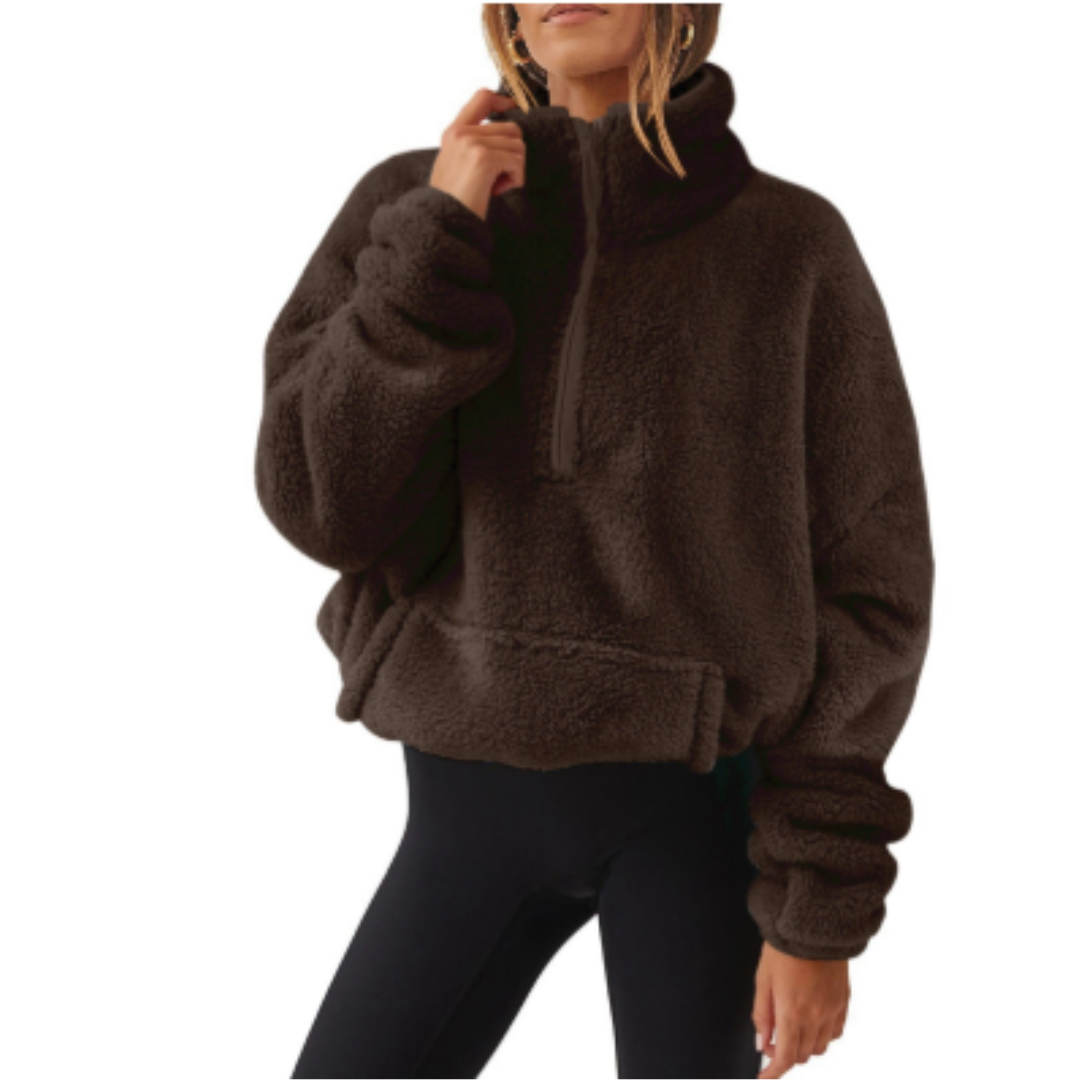 Krohn-e | Pullover Warm für Frauen Teddy