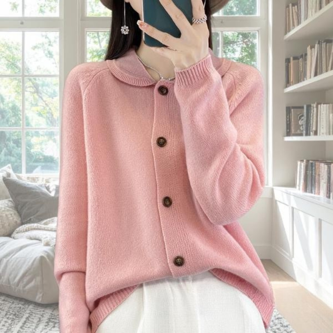 KROHN-E Damen Cardigan Offene Front Leichtes Design Casual