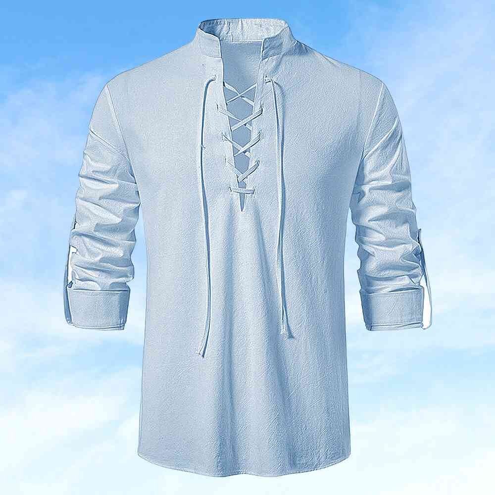 Daves lässiges Herrenhemd aus Baumwolle und Leinen