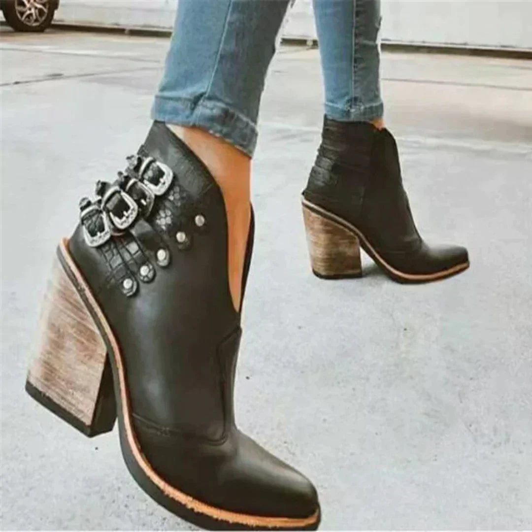 Krohn-e | Damen Absatzstiefel Bequeme
