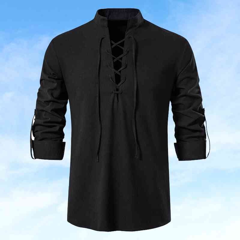 Daves lässiges Herrenhemd aus Baumwolle und Leinen