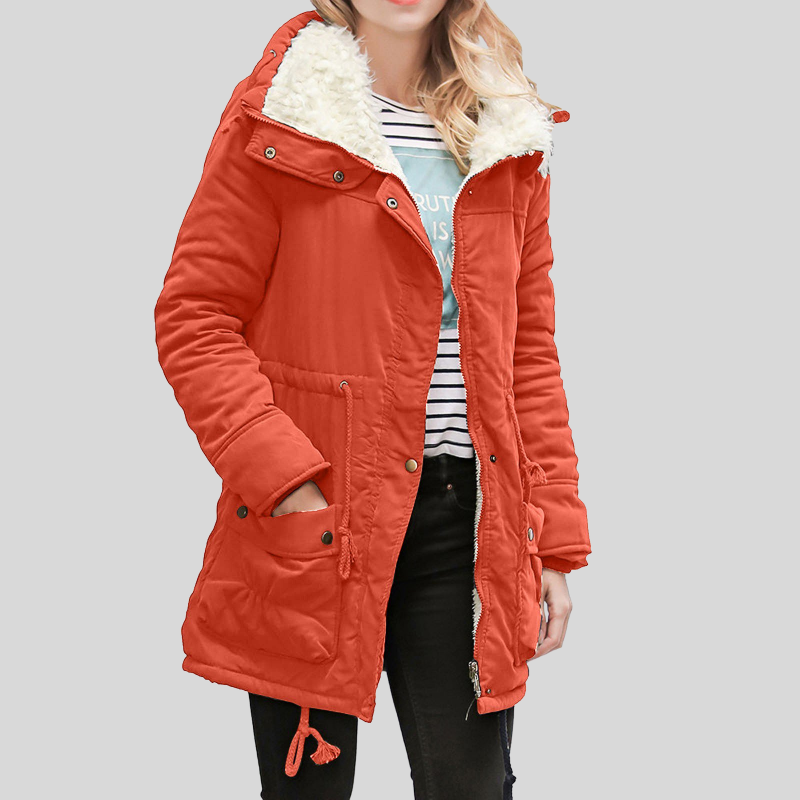 Krohn-e | Parka-Jacke - Gefüttert mit Fellbesatz - Verstellbare Taille - Winddicht und Warm