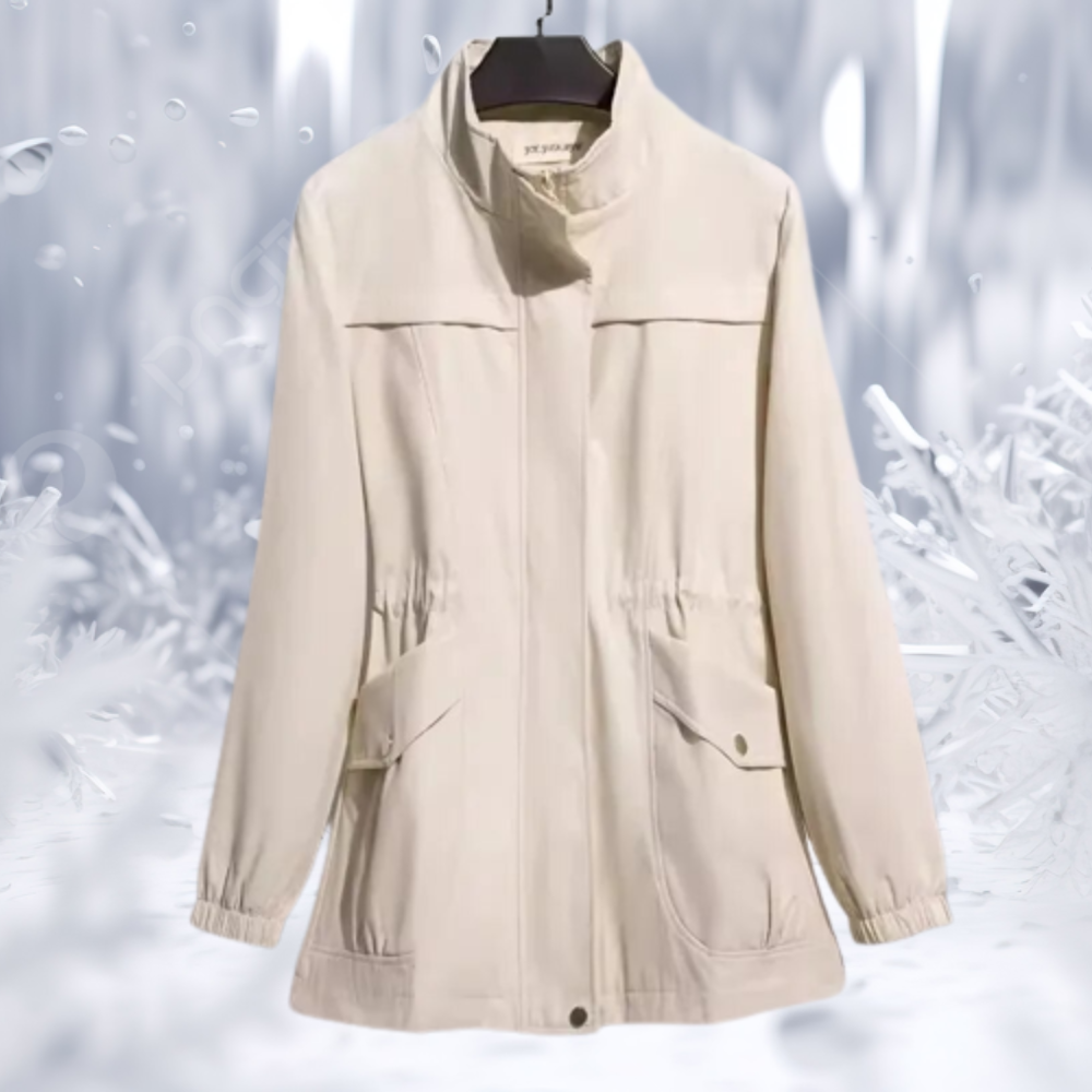 Krohn-e | Parka Jacke - Hoher Kragen - Verstellbare Taille - Winddicht mit Taschen