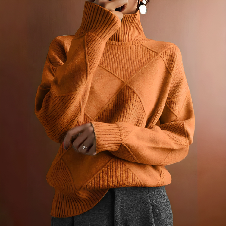 Krohn-e | Lässiger Warmer Strickturtleneck Pullover