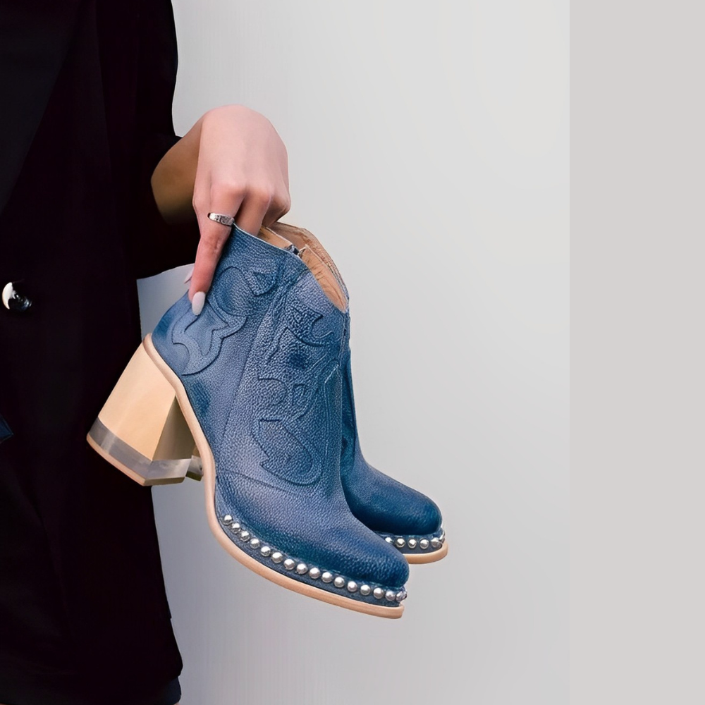 Donatella Stiefel mit Blockabsatz