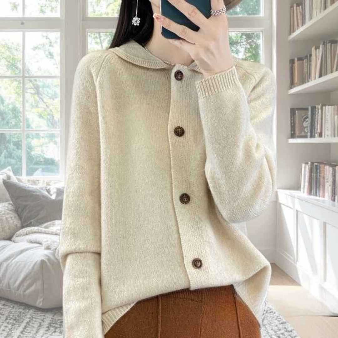 KROHN-E Damen Cardigan Offene Front Leichtes Design Casual