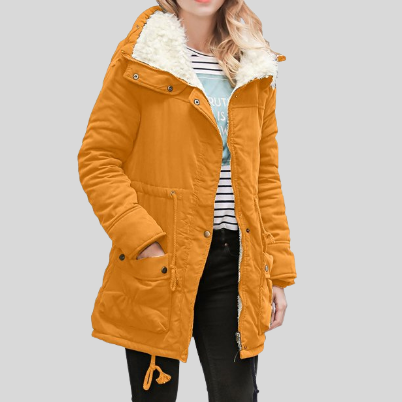Krohn-e | Parka-Jacke - Gefüttert mit Fellbesatz - Verstellbare Taille - Winddicht und Warm