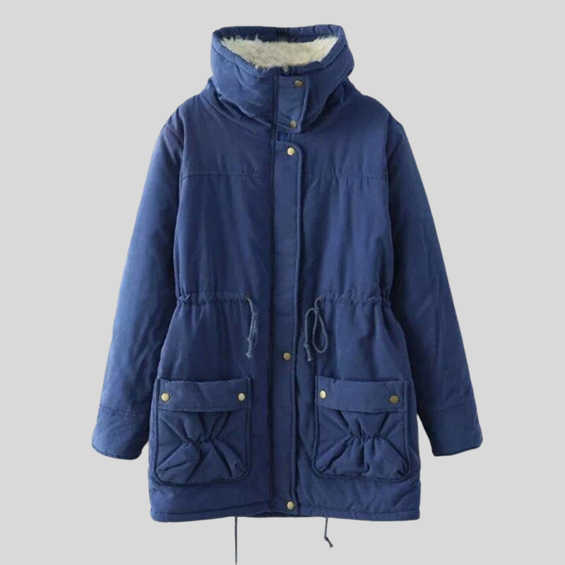 Krohn-e | Parka-Jacke - Gefüttert mit Fellbesatz - Verstellbare Taille - Winddicht und Warm