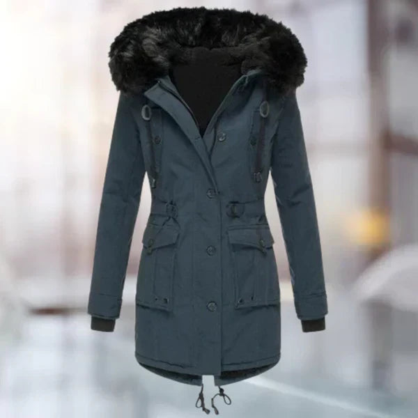Krohn-e | Damen-Wintermantel mit Fell