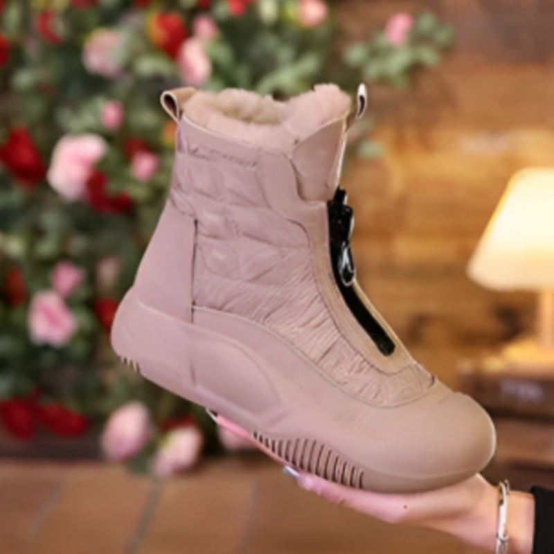 Warme Damen-Winterstiefel mit Kunstfellfutter