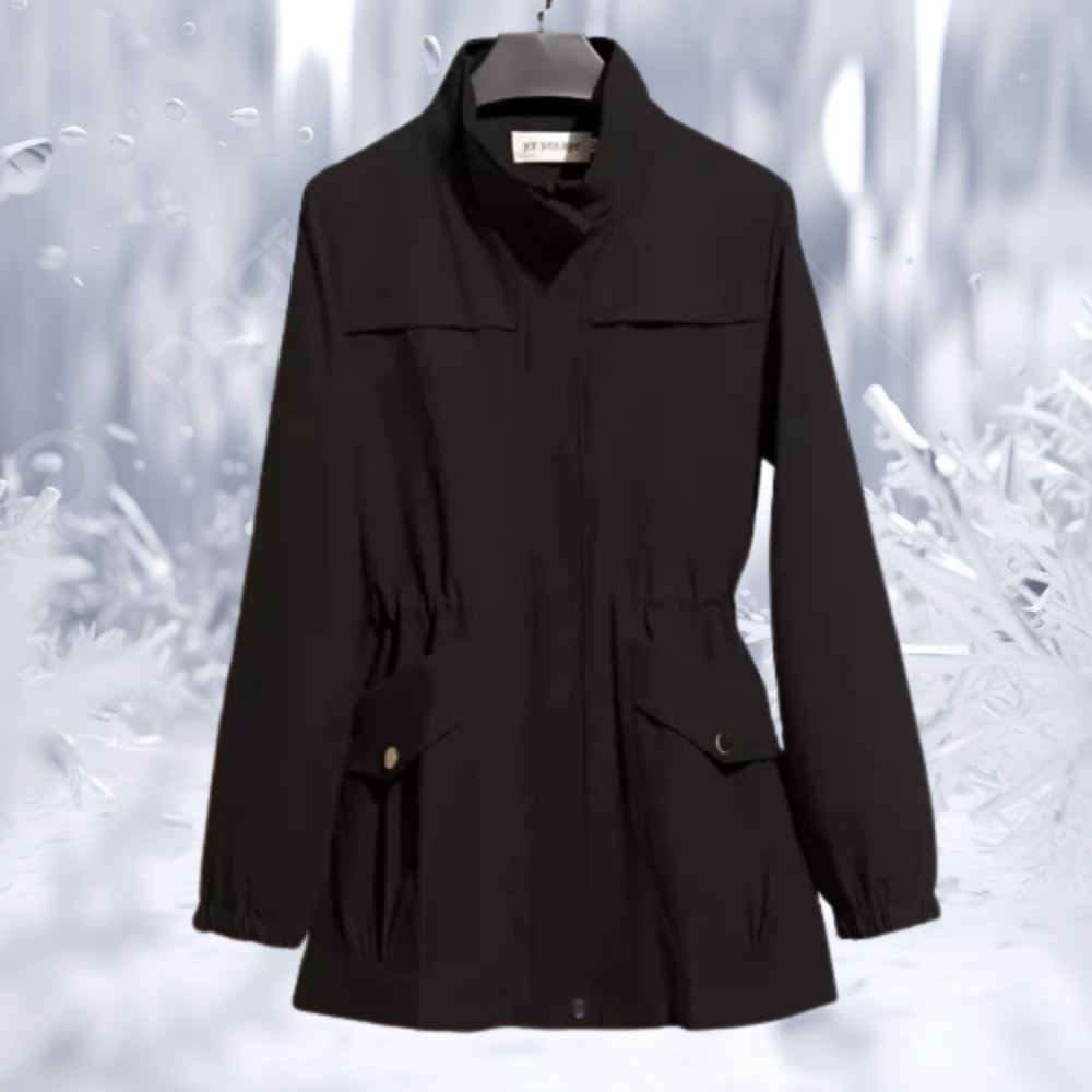 Krohn-e | Parka Jacke - Hoher Kragen - Verstellbare Taille - Winddicht mit Taschen