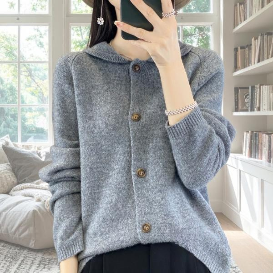 KROHN-E Damen Cardigan Offene Front Leichtes Design