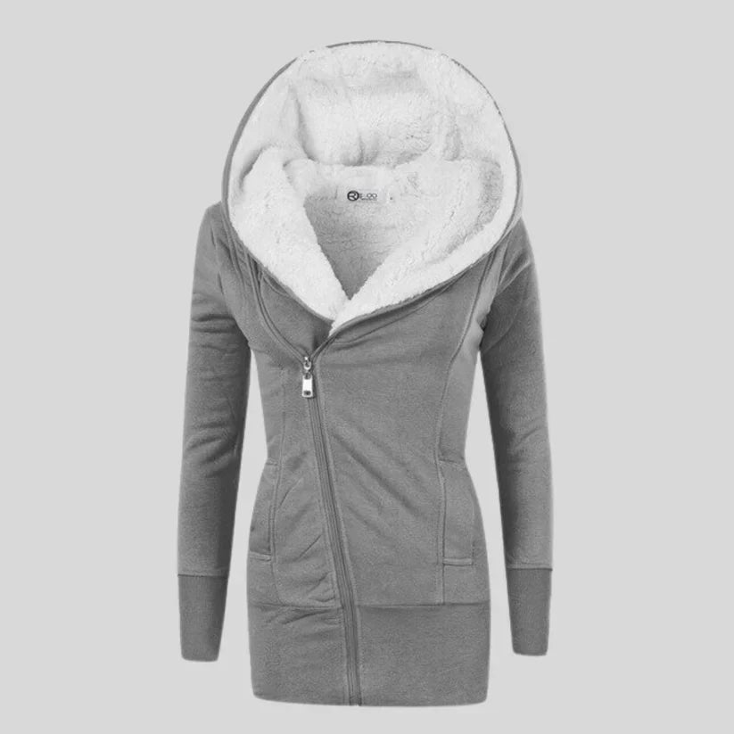 Krohn-e | Fleece-Cardigan mit Kapuze