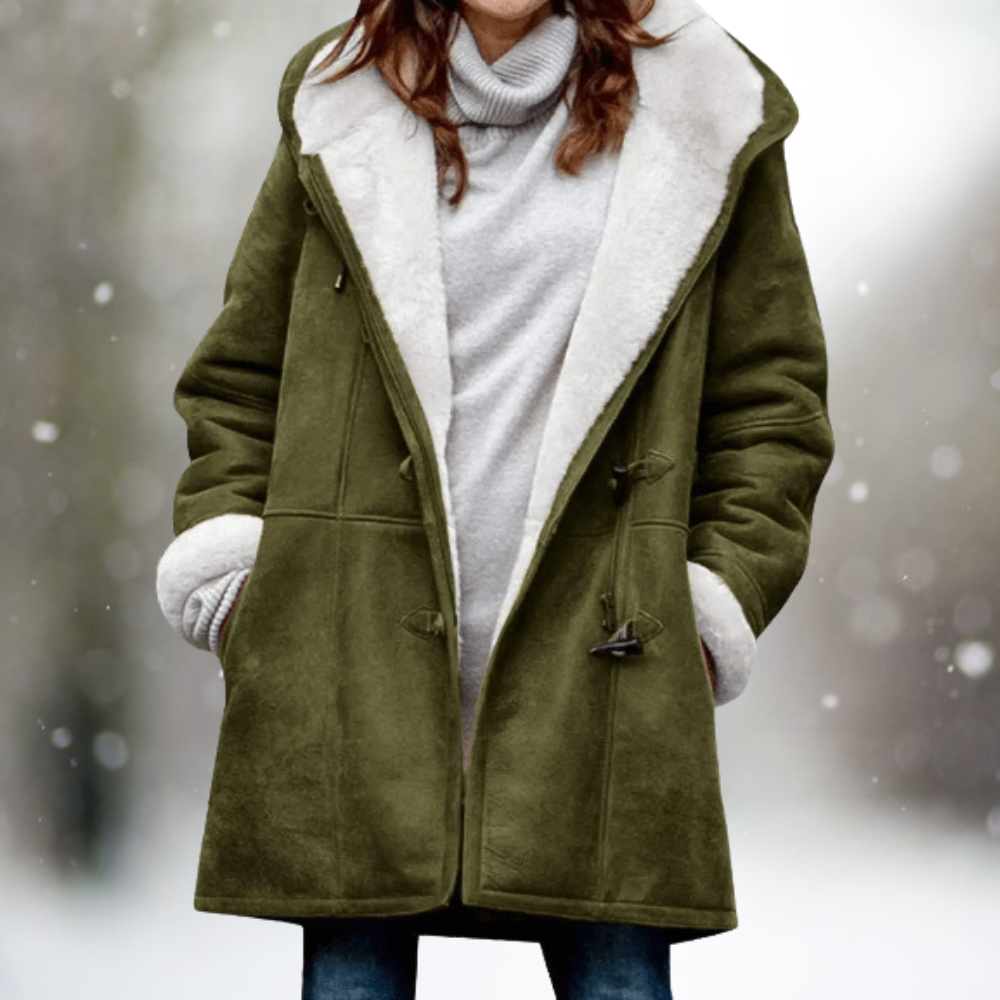 Krohn-e | Stylische Wildleder-Fleecejacke für Frauen