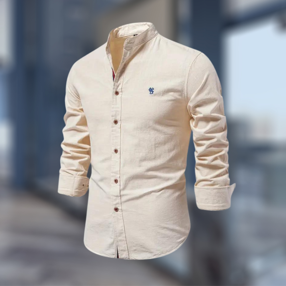 Modernes Herren Poloshirt mit langen Ärmeln