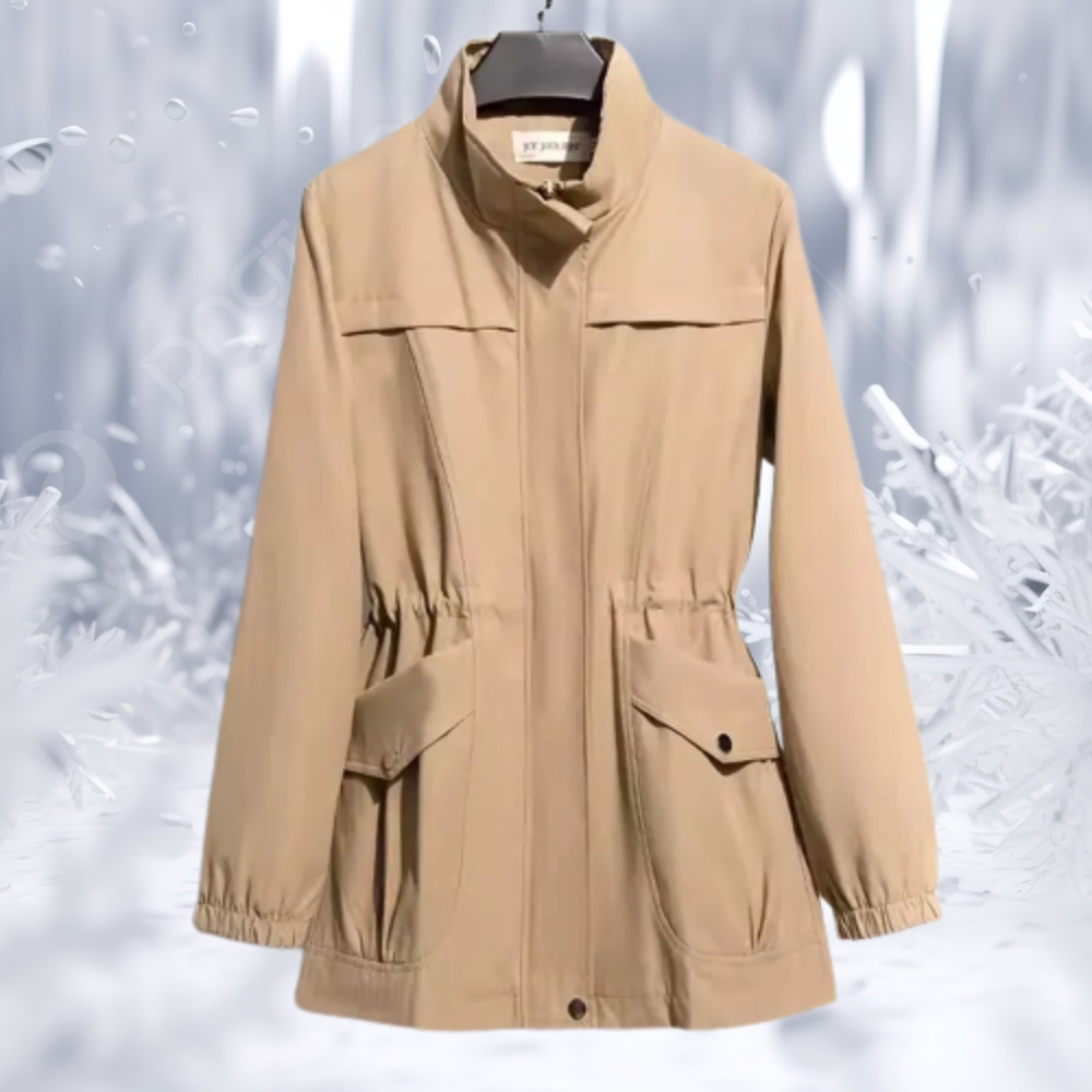 Krohn-e | Parka Jacke - Hoher Kragen - Verstellbare Taille - Winddicht mit Taschen