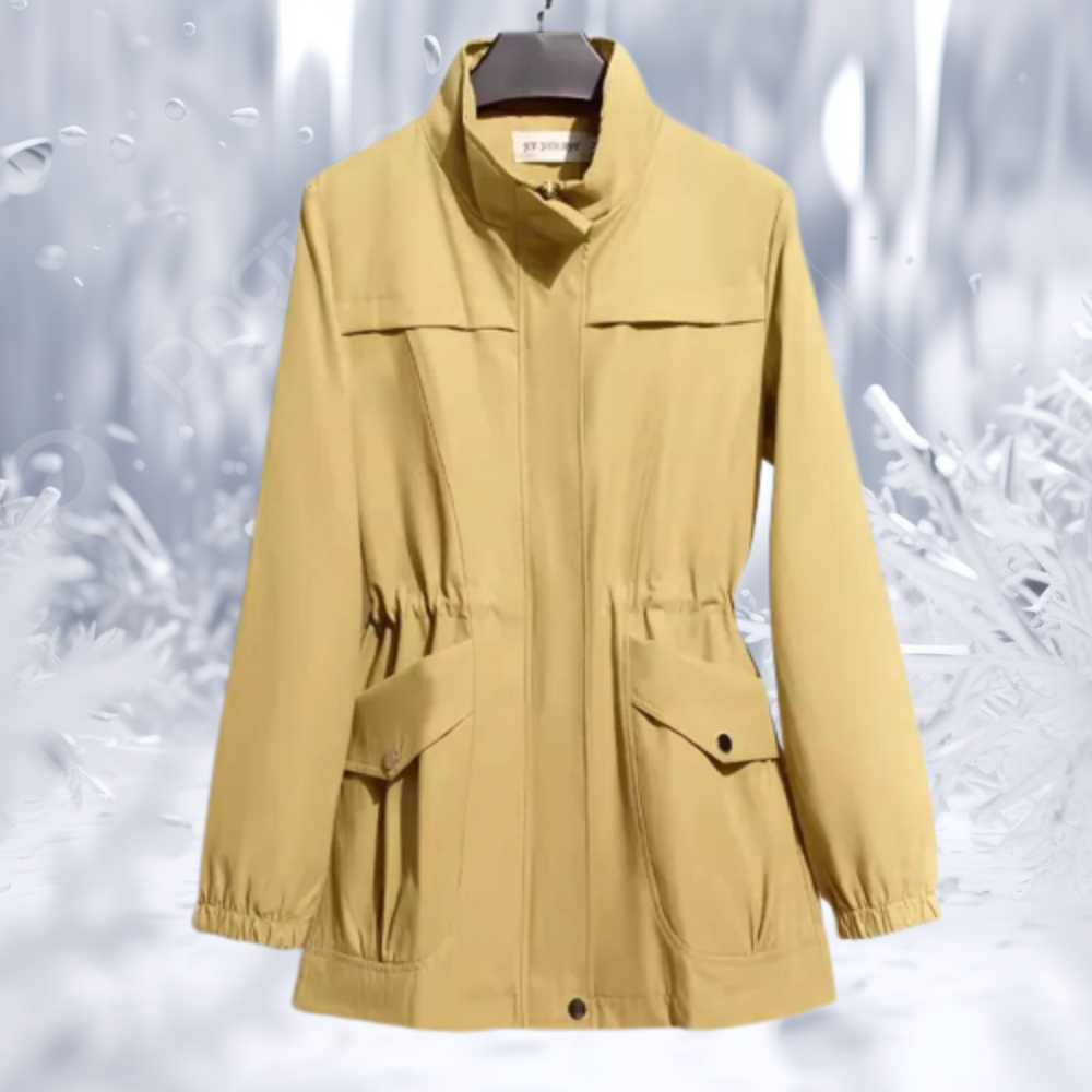 Krohn-e | Parka Jacke - Hoher Kragen - Verstellbare Taille - Winddicht mit Taschen
