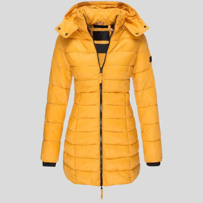 Krohn-e | Warme gesteppte Jacke mit Kapuze für Damen
