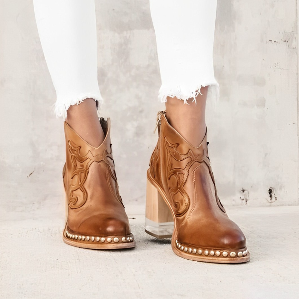 Donatella Stiefel mit Blockabsatz