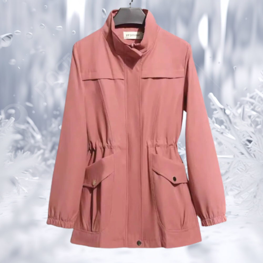 Krohn-e | Parka Jacke - Hoher Kragen - Verstellbare Taille - Winddicht mit Taschen
