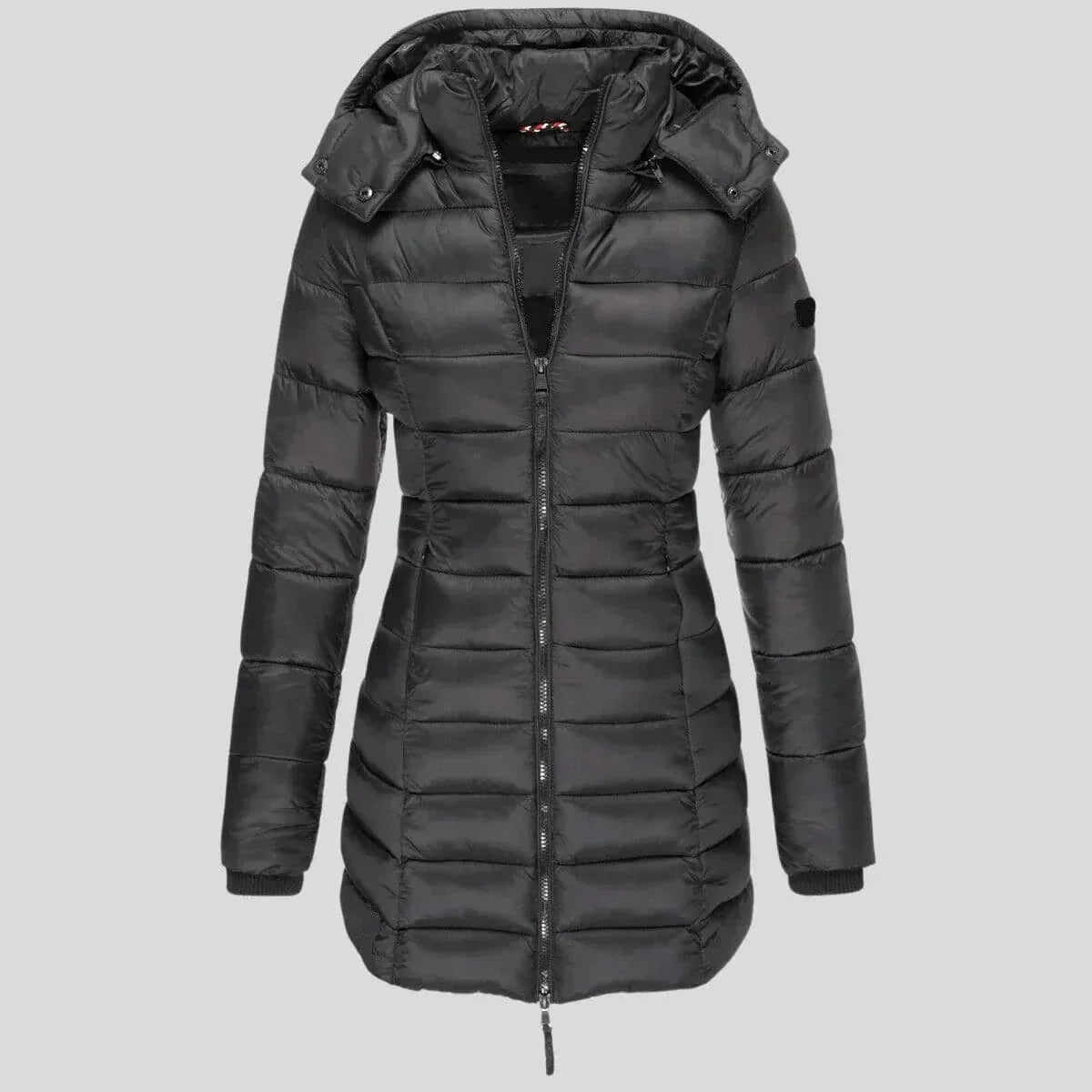 Krohn-e | Warme gesteppte Jacke mit Kapuze für Damen