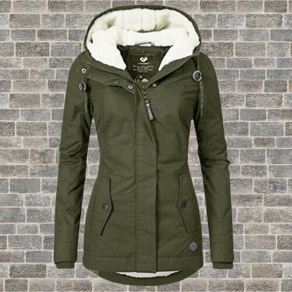 Krohn-e | Belle Neue Plissierte Kapuzenjacke Aus Baumwolle