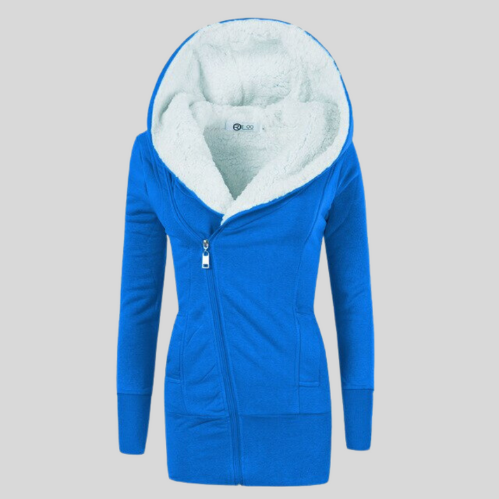 Krohn-e | Winter Kapuzenjacke mit Schrägem Reißverschluss