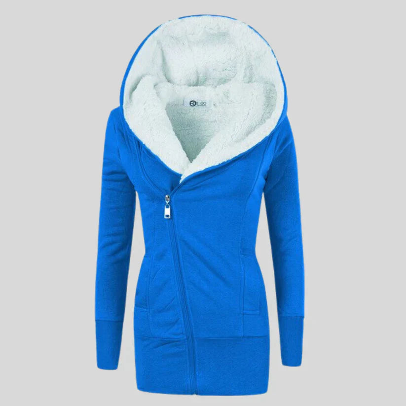 Krohn-e | Fleece-Cardigan mit Kapuze