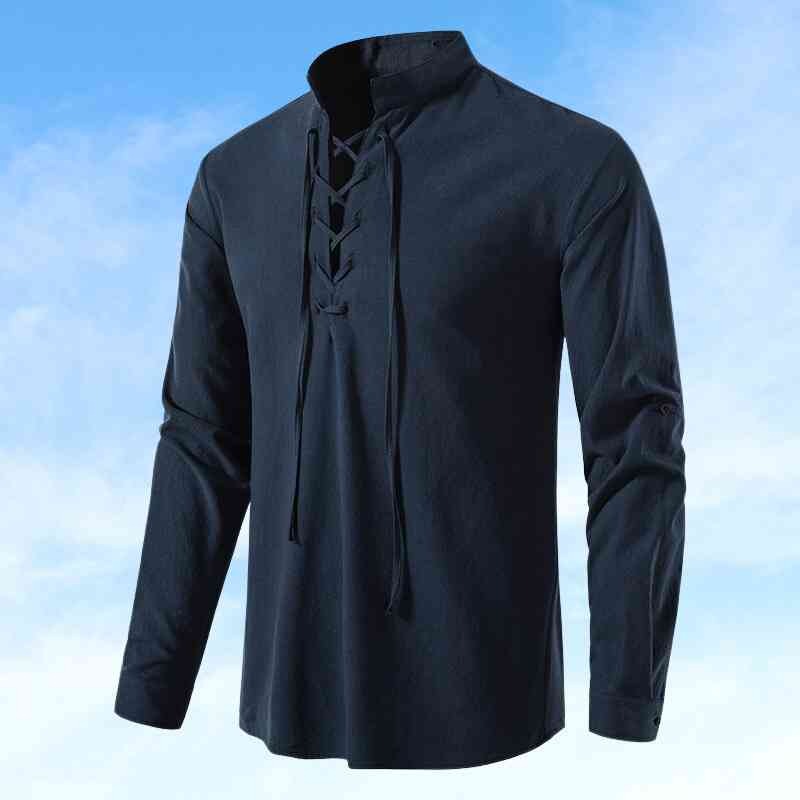 Daves lässiges Herrenhemd aus Baumwolle und Leinen