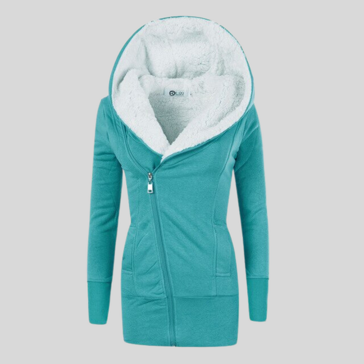Krohn-e | Winter Kapuzenjacke mit Schrägem Reißverschluss