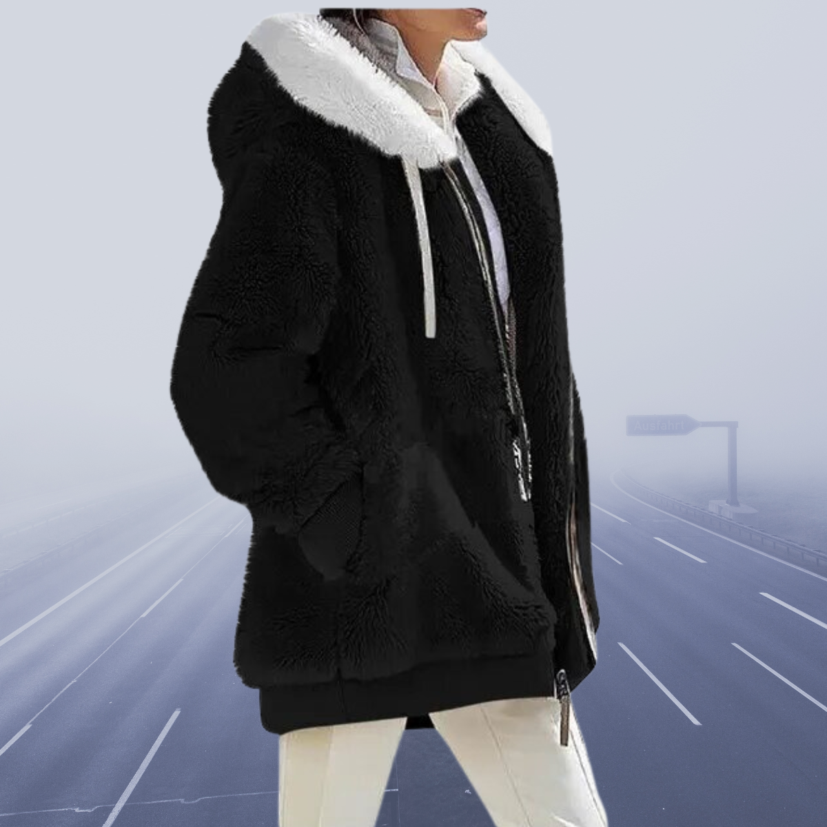 Krohn-e | Lässige Fleece-Weste mit Kapuze