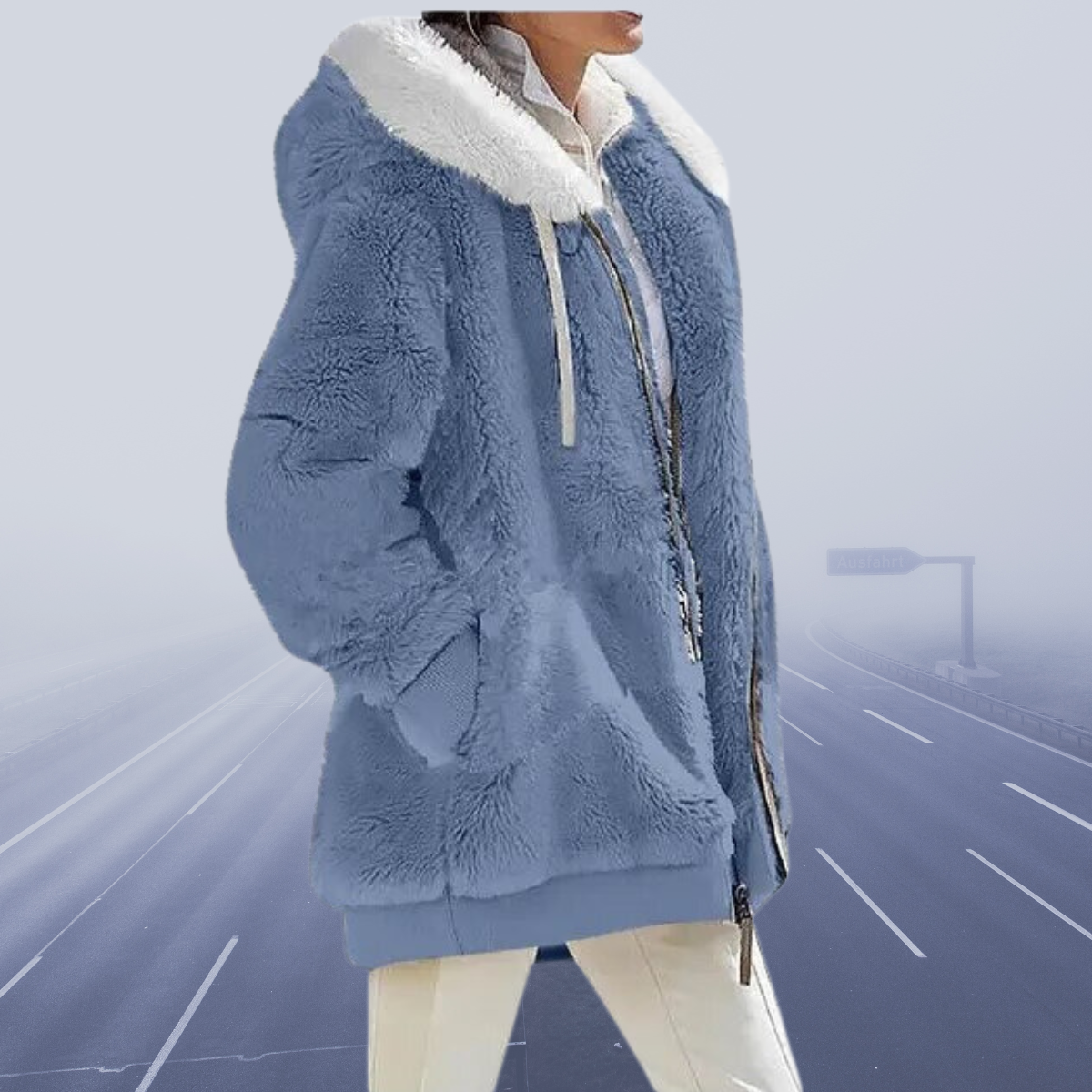 Krohn-e | Lässige Fleece-Weste mit Kapuze